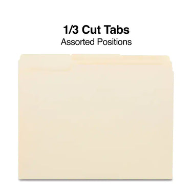 Staples File Folder, 1/3 Cut Tab, Letter Size, Manila, 250/Box (221689/TR56673)
